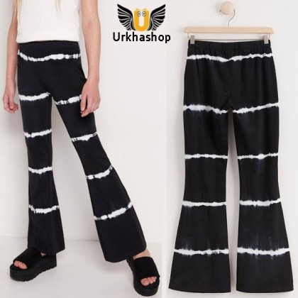 Flared tie dye jersey trousers for girls to adult girls